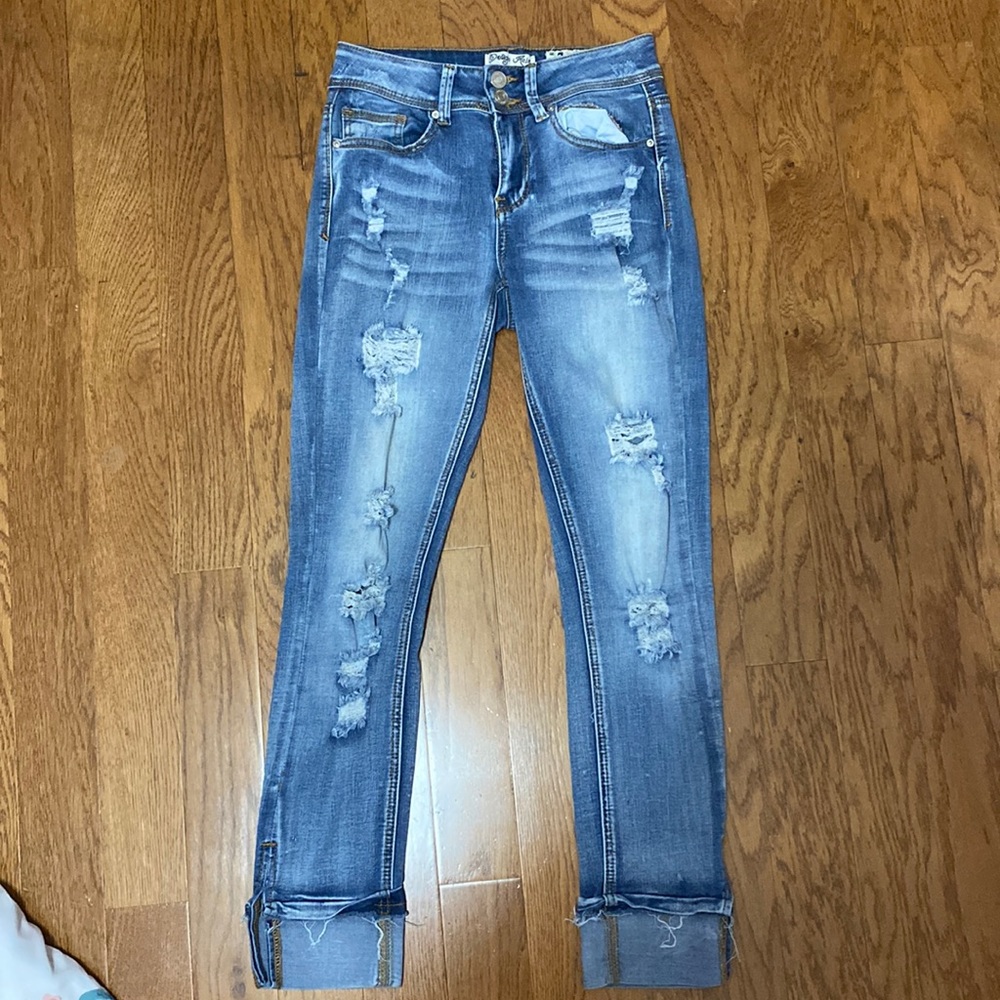 Indigo Rein jeans, US size 3, Faded blue, Worn twice,54% Cotton, great condition